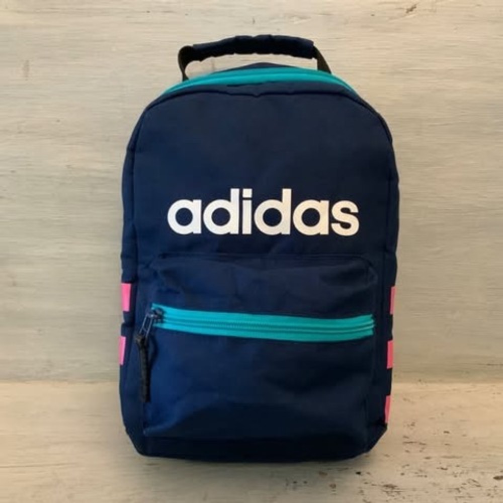 Adidas "Santiago" Multicolor Canvas Insulated Lunch Cooler Bag Good Condition
